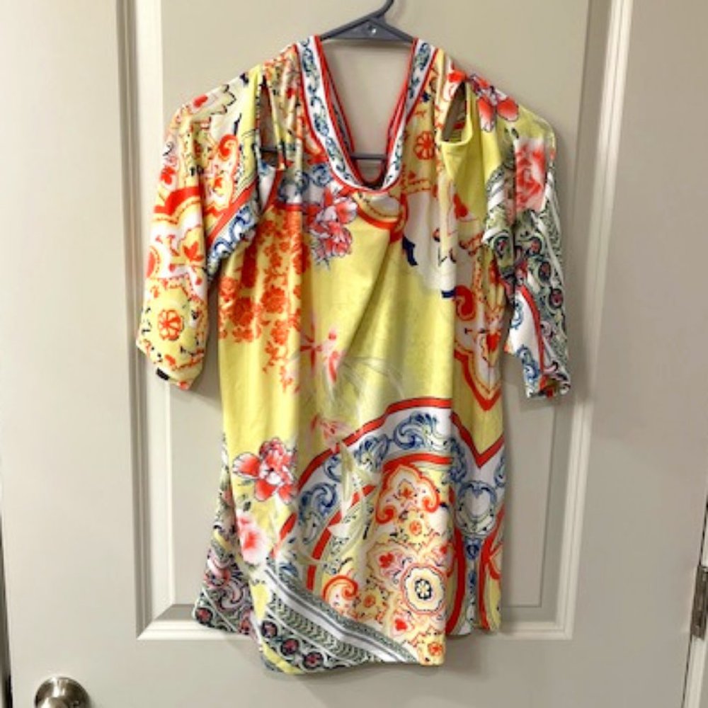 JM Collection Cold Shoulder Top Sz M Macy's